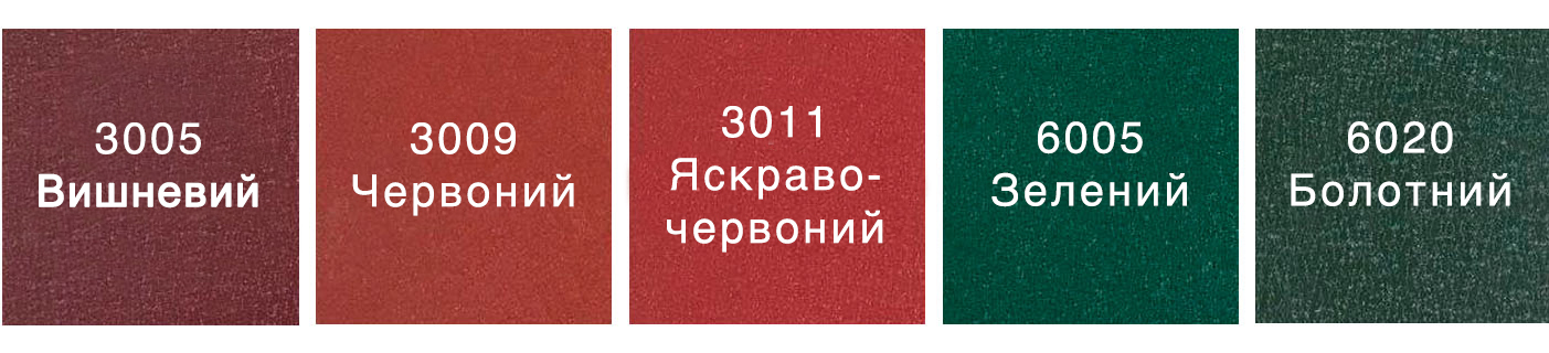 зображення кольорів Ral Металочерепиця Монтерей Корея 0,45 мм width=