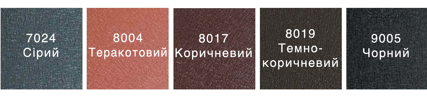 зображення 2 кольорів Ral Металочерепиця Монтерей Корея 0,45 мм width=
